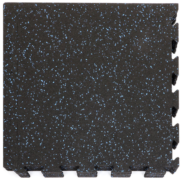 Xspec 8mm 5/16" Thick 24 Sq Ft Rubber Gym Mat Flooring Interlocking Tile 6 pcs, Blue Black (CL_XSP804942) - Alt Image 5