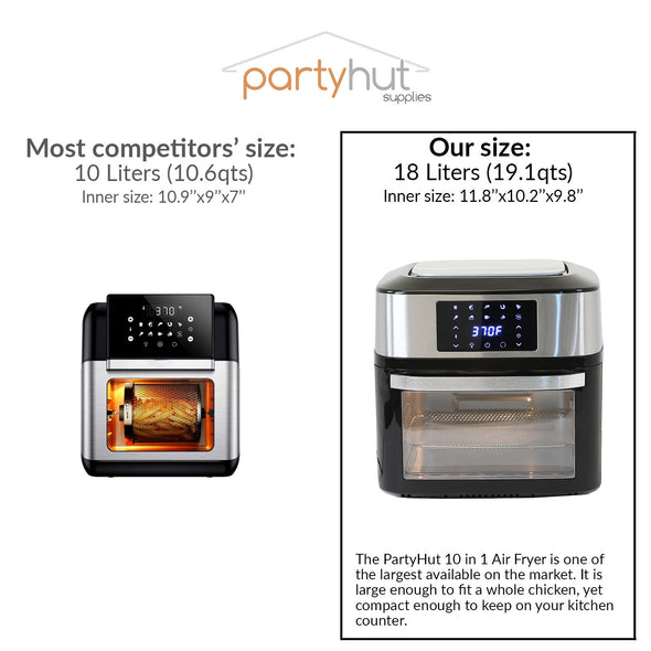 PartyHut 10 in 1 | 18 Liter Convection Air Fryer Oven Dehydrator (CL_PTH504201) - Alt Image 3