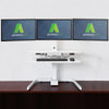 AdvanceUp Electric Automatic Standing Desk Converter Riser with Triple Monitor Mount, White (CL_ADV503608) - Alt Image 1