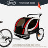 ClevrPlus Deluxe Child Trailer/ Bicycle Jogger, Red (CL_CLP802606) - Alt Image 2