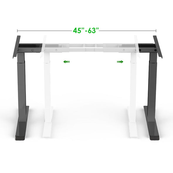 AdvanceUp Dual Motor Electric Standing Office Desk Adjustable Stand Up Workstation, Support 220 lbs, 47" Height and Memory Presets, Black, Frame & Top Set (CL_CRS202301+202321) - Alt Image 4