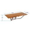 Home Aesthetics 36" Wall Mounted Teak Wood Shower Seat Folding Shower Bench Modern (CL_HOM501106) - Alt Image 2