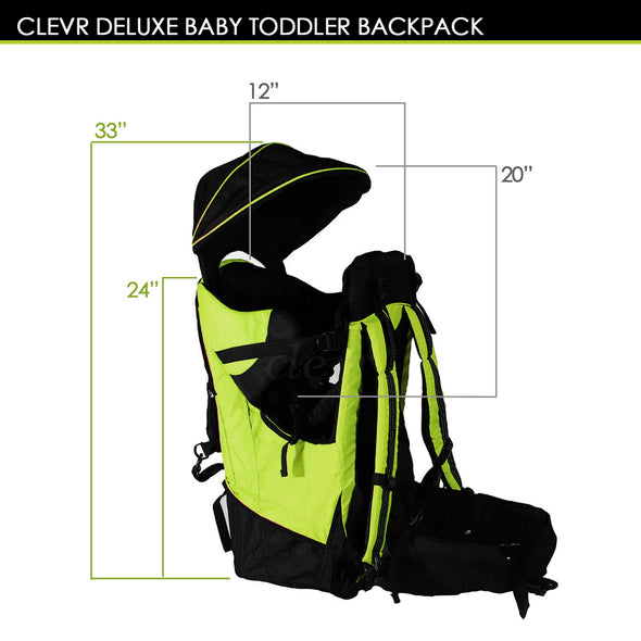 ClevrPlus Deluxe Lightweight Baby Backpack Child Carrier, Green (CL_CRS600204) - Alt Image 7