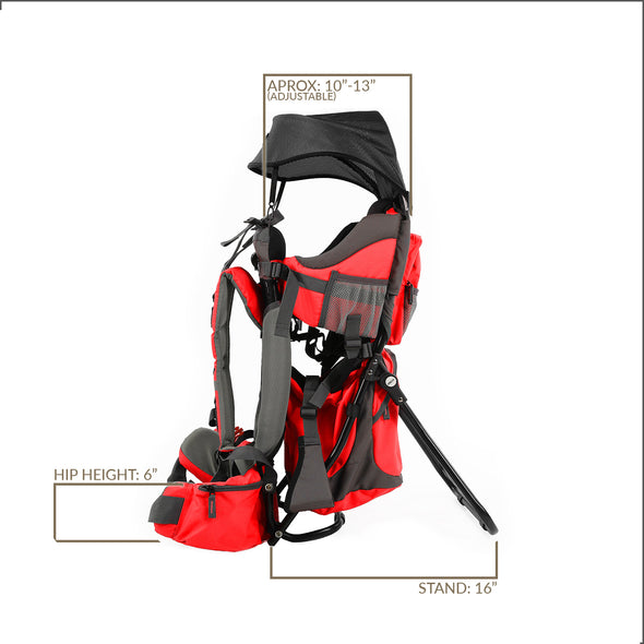 ClevrPlus Baby Backpack Hiking Child Carrier, Red (CL_CRS600232) - Alt Image 7