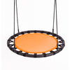 Clevr 40" Tree Net Web Saucer Round Teslin Swing, Adjustable 71" Height Rope,  Orange & Black (CL_CRS805809) - Main Image