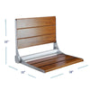 Home Aesthetics 18" Wall Mounted Serena Folding Bath Shower Bench Seat w/ Back Rest (CL_HOM501104) - Alt Image 6