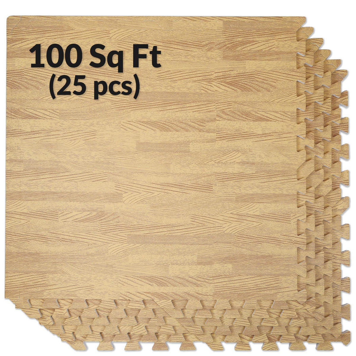 Light Oak Wood Grain Interlocking EVA Foam Floor Mats (100 Sq. Ft. - 2 –  Crosslinks