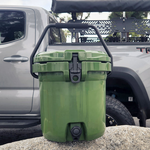 Xspec 5 Gallon Rotomolded Beverage Cooler Dispenser Outdoor Ice Bucket, Army Green (CL_XSP503821) - Alt Image 8