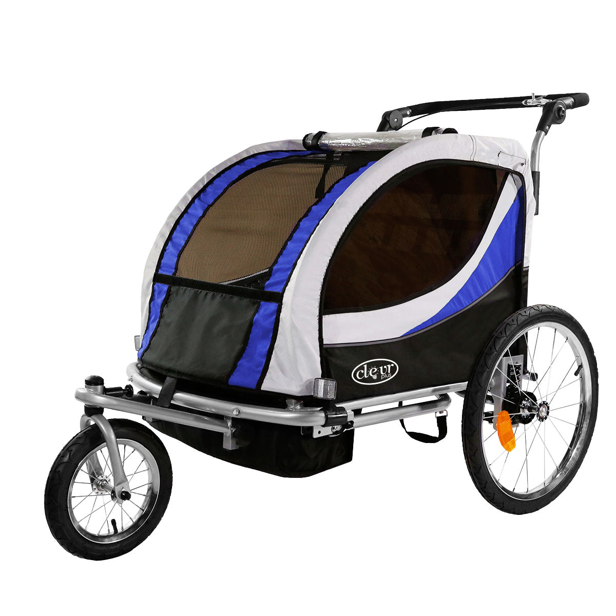bicycle stroller for baby Blue ClevrPlus Deluxe Child Trailer/ Bicycle Jogger – Crosslinks