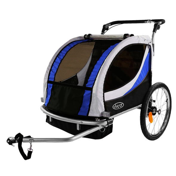 ClevrPlus Blue  Deluxe Child Trailer/ Bicycle Jogger (CL_CLP802605) - Alt Image 1