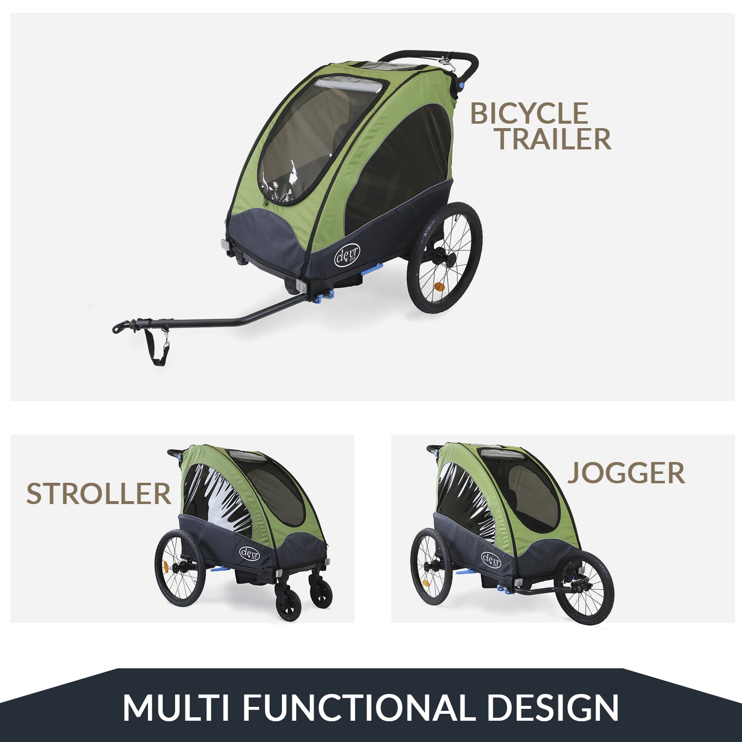 ClevrPlus Venturer Double Bicycle Baby Kid Child Trailer Bike Jogger/S – Crosslinks