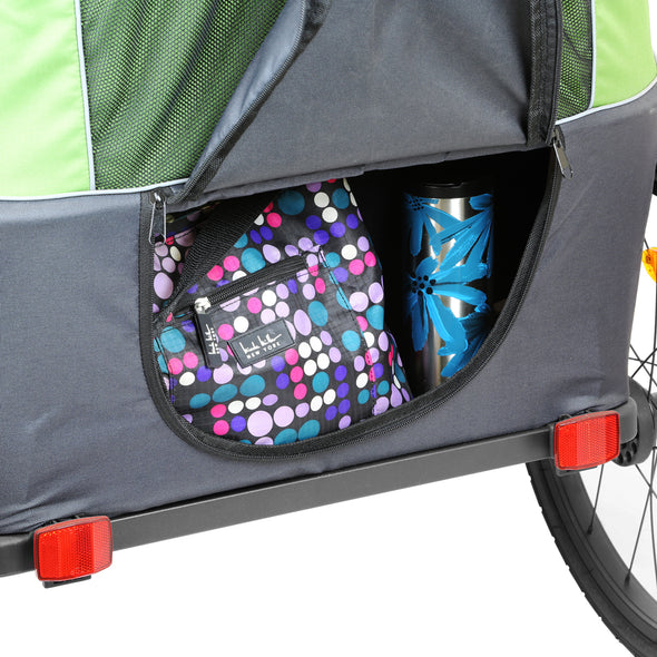 ClevrPlus Venturer Double Bicycle Baby Kid Child Trailer Bike Jogger/Stroller Folding, Green (CL_CLP802613) - Alt Image 6