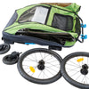 ClevrPlus Venturer Double Bicycle Baby Kid Child Trailer Bike Jogger/Stroller Folding, Green (CL_CLP802613) - Alt Image 4