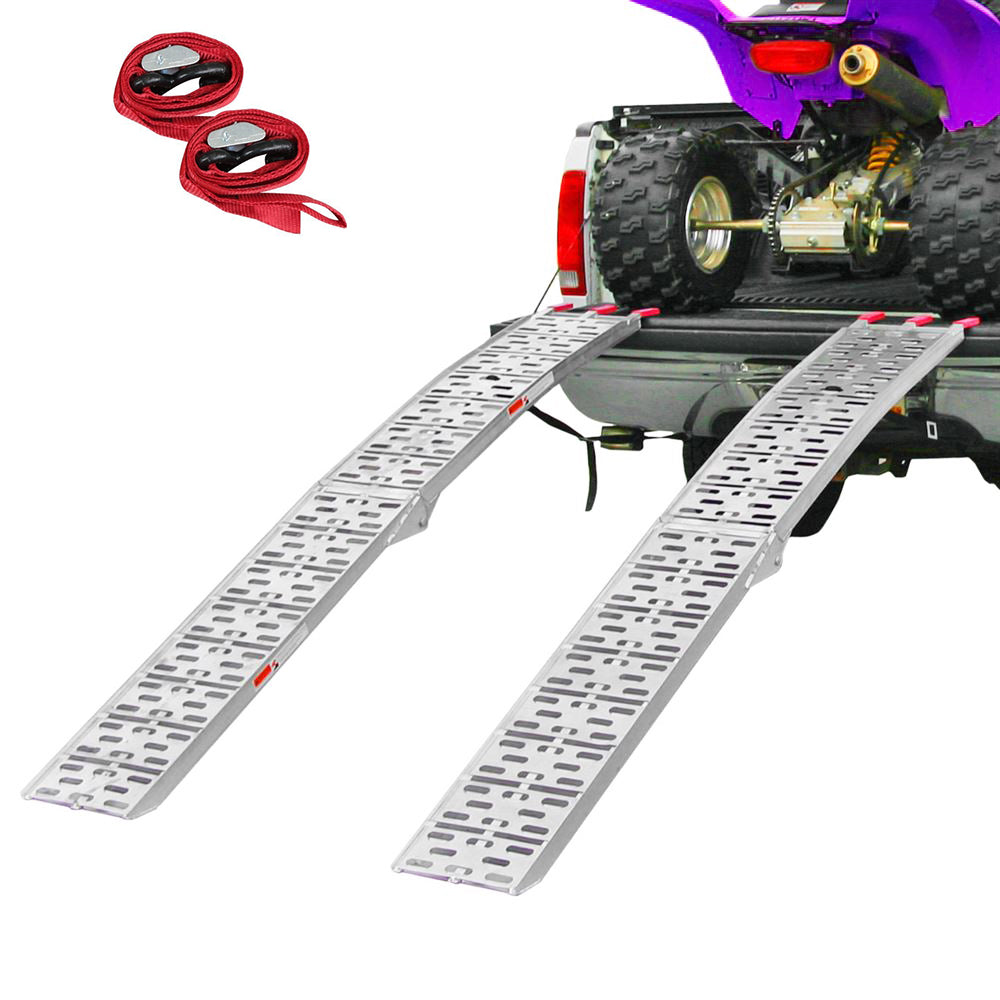 Utv Display Ramp Clevr 7.5' Set of 2 ATV UTV Folding Aluminum Loading Ramps, 90