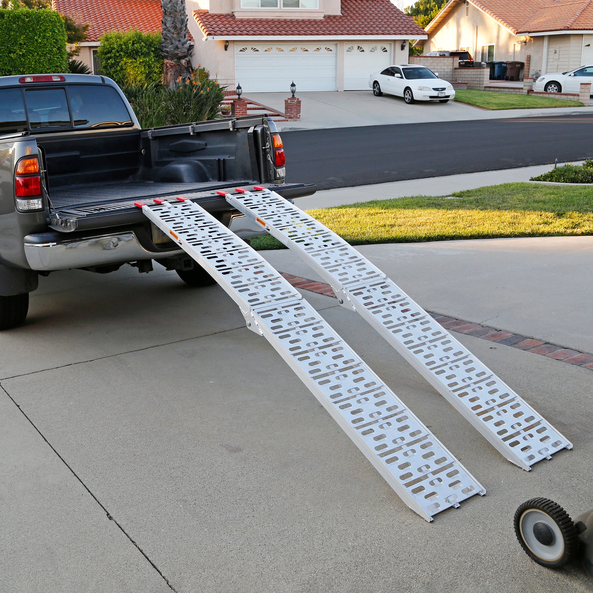 Utv Display Ramp Clevr 7.5' Set of 2 ATV UTV Folding Aluminum Loading Ramps, 90