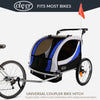 ClevrPlus Blue  Deluxe Child Trailer/ Bicycle Jogger (CL_CLP802605) - Alt Image 2