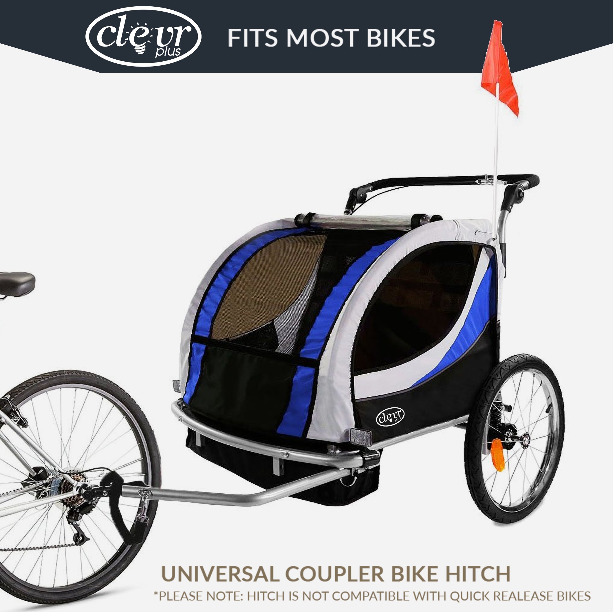 bell jogging stroller Blue ClevrPlus Deluxe Child Trailer/ Bicycle Jogger – Crosslinks
