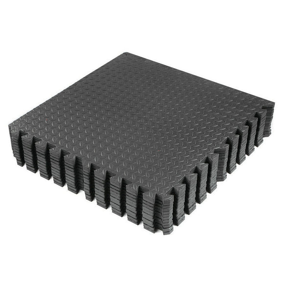 Xspec 3/8" Thick 100 Sq Ft Steel EVA Foam Floor Exercise Gym Mat 25 pcs, Black (CL_XSP804905) - Alt Image 4