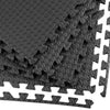 Xspec 3/8" Thick 100 Sq Ft Steel EVA Foam Floor Exercise Gym Mat 25 pcs, Black (CL_XSP804905) - Main Image