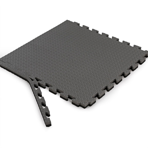 Xspec 1" Extra Thick Reversible EVA Foam Gym Mats 12 pcs 48 Sq Ft, Black & Grey (CL_XSP804913) - Alt Image 1