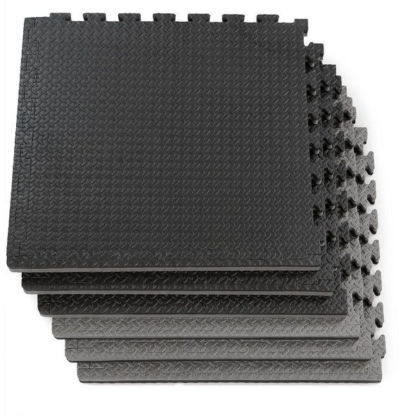 Xspec 1" Extra Thick Reversible EVA Foam Gym Mats 12 pcs 48 Sq Ft, Black & Grey (CL_XSP804913) - Alt Image 8