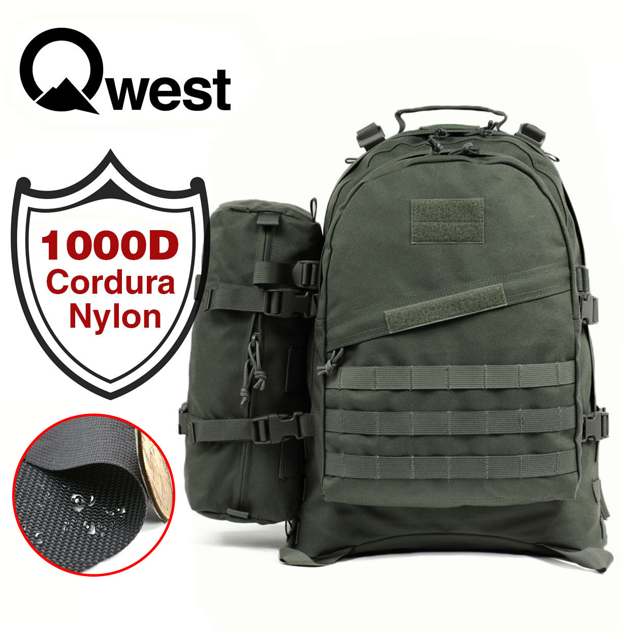 Qwest 42L Outdoor Tactical Military Style Gear Pack Backpack + Bonus 1 – Crosslinks Qwest 42L Outdoor Tactical Military Style Gear Pack Backpack + Bonus 1 – Crosslinks
