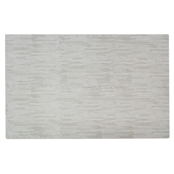 Home Aesthetics White Wood Grain Interlocking EVA Foam Floor Mats (100 Sq. Ft. - 25 pcs) (CL_HOM804923) - Alt Image 4