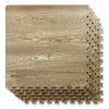 Home Aesthetics Natural Brown Wood Grain Interlocking EVA Foam Floor Mats (100 Sq. Ft. - 25 pcs) (CL_HOM804928) - Main Image
