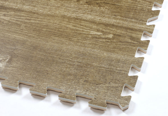 Home Aesthetics Natural Brown Wood Grain Interlocking EVA Foam Floor Mats (100 Sq. Ft. - 25 pcs) (CL_HOM804928) - Alt Image 5