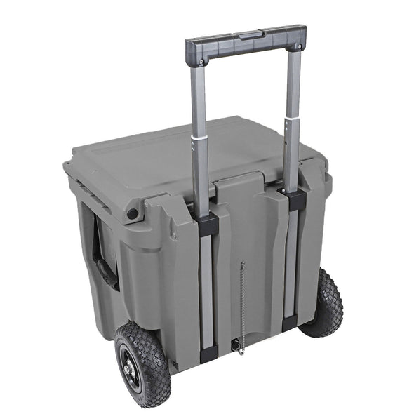 Xspec 45 Quart Towable Roto Molded Ice Chest Outdoor Camping Cooler with Wheels, Grey (CL_XSP503812) - Alt Image 1