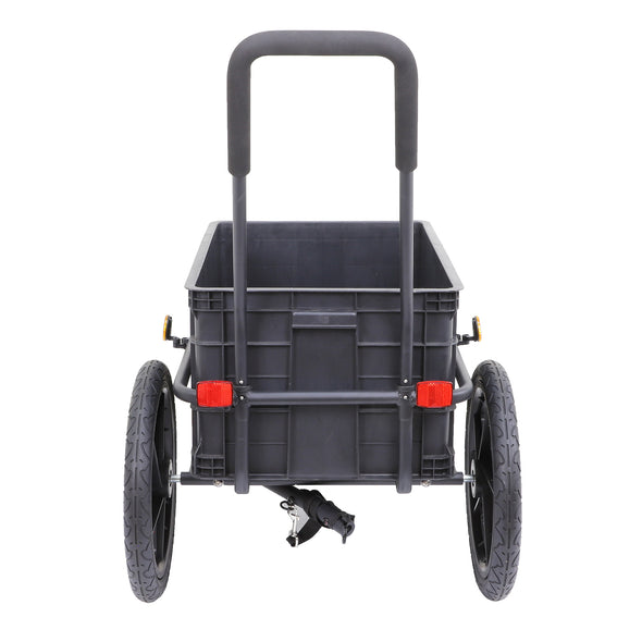 Xspec 2-in-1 Bike Cargo Trailer Pushcart with Tow Hitch and Removable Handlebar (CL_XSP802621) - Alt Image 4