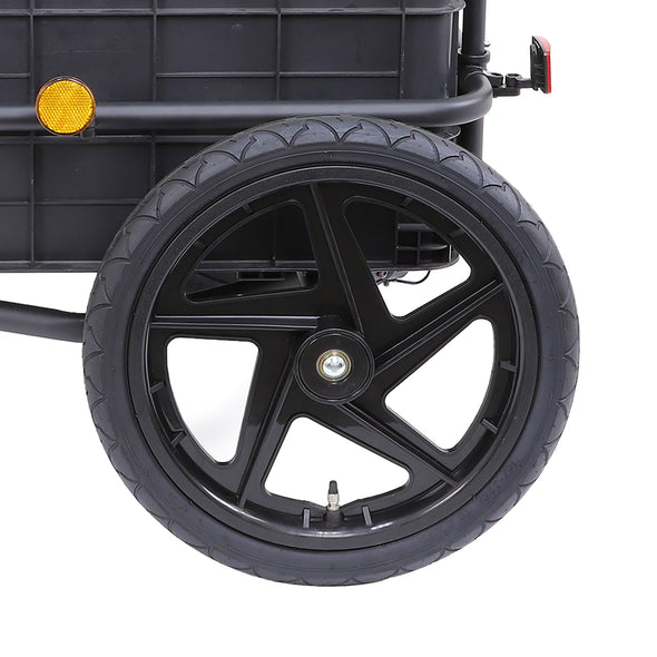 Xspec 2-in-1 Bike Cargo Trailer Pushcart with Tow Hitch and Removable Handlebar (CL_XSP802621) - Alt Image 5