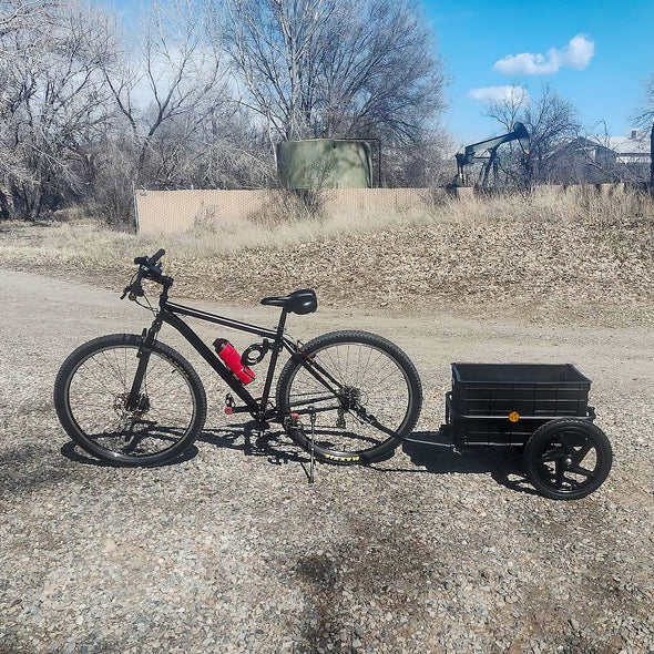 Xspec 2-in-1 Bike Cargo Trailer Pushcart with Tow Hitch and Removable Handlebar (CL_XSP802621) - Alt Image 6