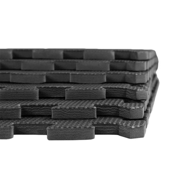 Xspec 3/8" Thick 100 Sq Ft EVA Foam Floor Exercise Gym Mats 25 pcs, Black (CL_XSP804901) - Alt Image 2