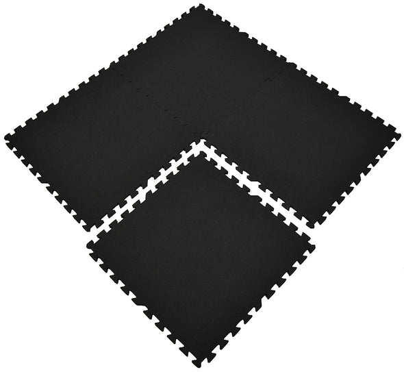 Xspec 3/8" Thick 100 Sq Ft EVA Foam Floor Exercise Gym Mats 25 pcs, Black (CL_XSP804901) - Alt Image 3