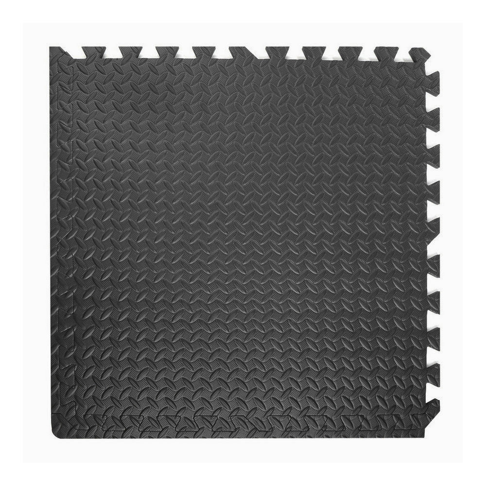 25-Piece Thick Gym Floor Mat Set – Rubber Top EVA Foam Puzzle Tiles, 100 SQFT