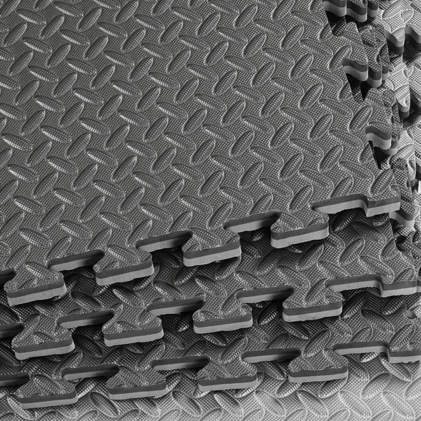 Xspec 1" Extra Thick Reversible EVA Foam Gym Mats 12 pcs 48 Sq Ft, Black & Grey (CL_XSP804913) - Alt Image 5