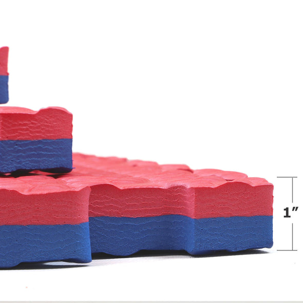 Xspec 1" Extra Thick Reversible EVA Foam Gym Mats 12 pcs 48 Sq Ft, Blue & Red (CL_XSP804914) - Alt Image 7