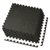 Xspec 1/2" thick Rubber Top EVA Foam Gym Mats 12pcs 48 Sq Ft Durable Grip, Yellow Black (CL_XSP804934) - Alt Image 1