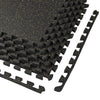 Xspec 1/2" thick Rubber Top EVA Foam Gym Mats 12pcs 48 Sq Ft Durable Grip, Yellow Black (CL_XSP804934) - Alt Image 7