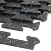 Xspec 8mm 5/16" Thick 16 Sq Ft Rubber Gym Mat Flooring Interlocking Rubber Tile 4 pcs, Blue Black (CL_XSP804944) - Alt Image 3