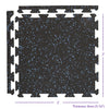 Xspec 8mm 5/16" Thick 24 Sq Ft Rubber Gym Mat Flooring Interlocking Tile 6 pcs, Blue Black (CL_XSP804942) - Alt Image 1
