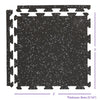 Xspec 8mm 5/16" Thick 24 Sq Ft Rubber Gym Mat Flooring Interlocking Tile 6 pcs, Grey Black (CL_XSP804941) - Alt Image 1