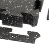 Xspec 8mm 5/16" Thick 24 Sq Ft Rubber Gym Mat Flooring Interlocking Tile 6 pcs, Grey Black (CL_XSP804941) - Alt Image 2