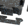 Xspec 8mm 5/16" Thick 24 Sq Ft Rubber Gym Mat Flooring Interlocking Tile 6 pcs, Blue Black (CL_XSP804942) - Alt Image 2