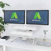 AdvanceUp Electric Automatic Standing Desk Converter Riser with Dual Monitor Mount, White (CL_ADV503606) - Main Image