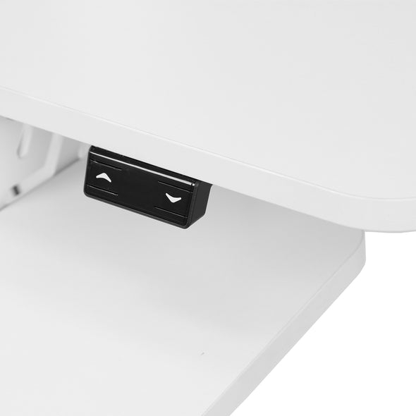 AdvanceUp Electric Automatic Standing Desk Converter Riser with Dual Monitor Mount, White (CL_ADV503606) - Alt Image 4