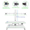 AdvanceUp Electric Automatic Standing Desk Converter Riser with Dual Monitor Mount, White (CL_ADV503606) - Alt Image 3