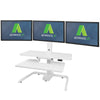 AdvanceUp Electric Automatic Standing Desk Converter Riser with Triple Monitor Mount, White (CL_ADV503608) - Alt Image 9