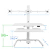 AdvanceUp Electric Automatic Standing Desk Converter Riser with Triple Monitor Mount, White (CL_ADV503608) - Alt Image 2